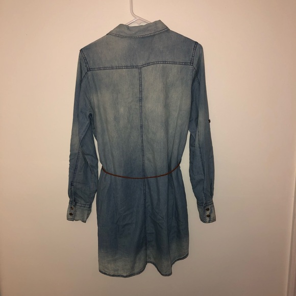 Charlotte Russe Chambray Ombré Belted Dress - Picture 6 of 6